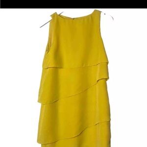 Zara assymetric layer sleeveless shift dress SZ S
